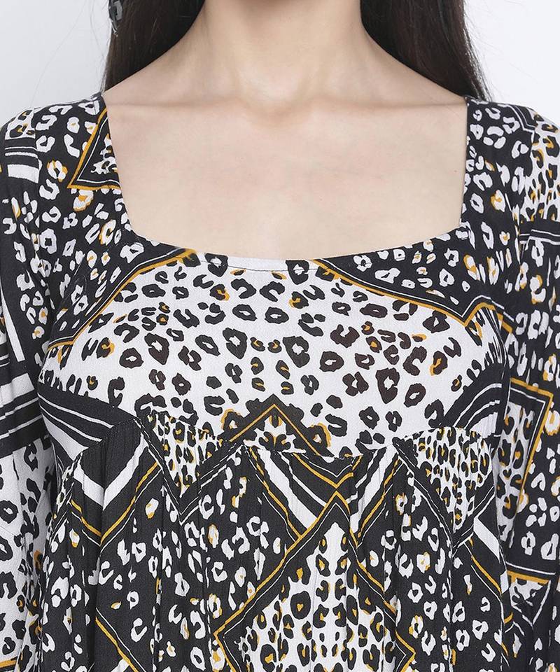 Blomer Black printed women dress