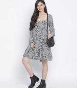 Twinx black tropical print women dress