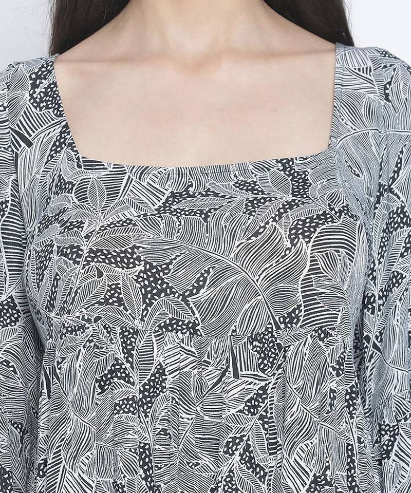 Twinx black tropical print women dress