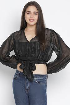 Superstar BLimmer back tie-knot women top