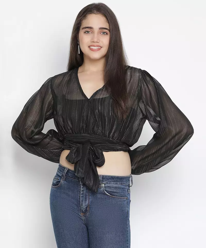 Superstar BLimmer back tie-knot women top
