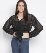 Superstar BLimmer back tie-knot women top