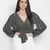 Twinkle black colour tie-knot women top