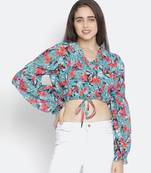 Pearler floral print diva women tie top