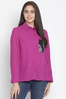 Winkle purple colour women Shirt