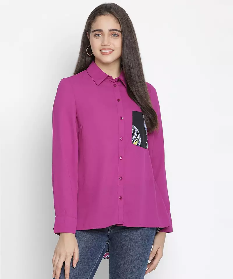 Winkle purple colour women Shirt