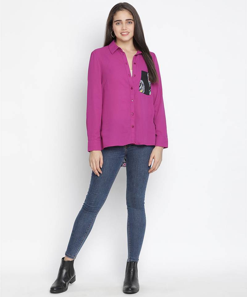 Winkle purple colour women Shirt