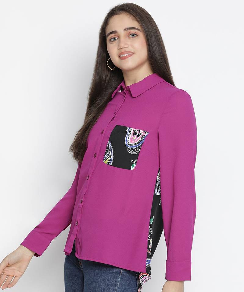 Winkle purple colour women Shirt