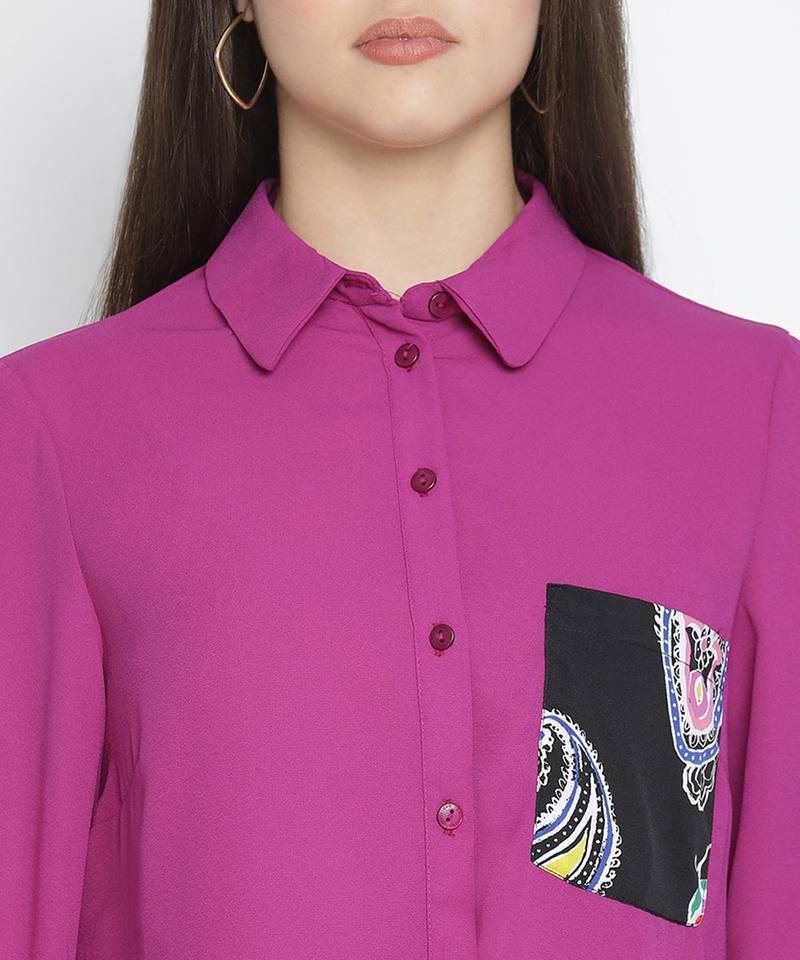 Winkle purple colour women Shirt