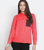 Ruby red colour women Shirt