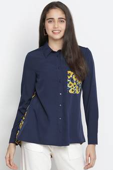 Bon Ton navy blue women Shirt