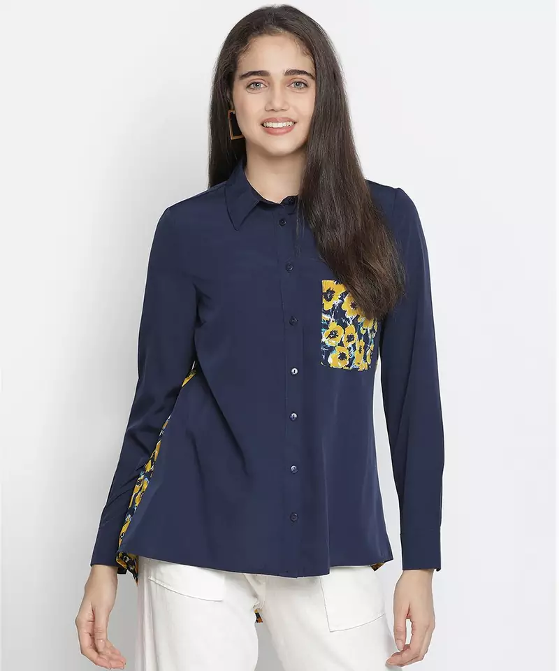 Bon Ton navy blue women Shirt