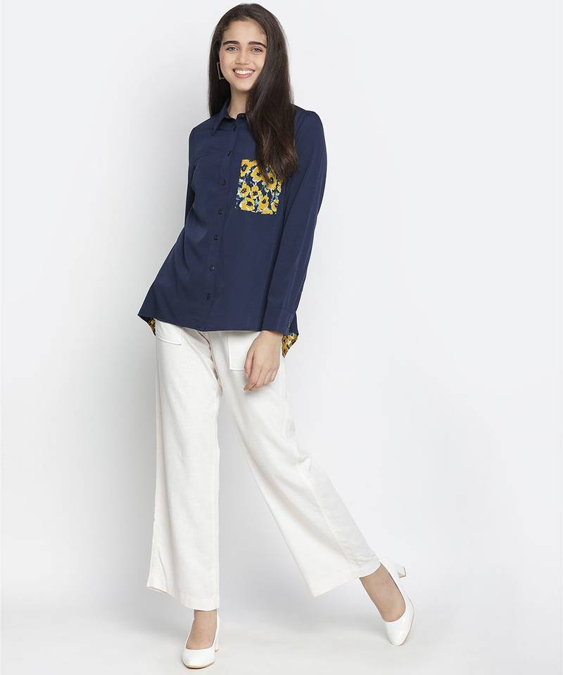 Bon Ton navy blue women Shirt