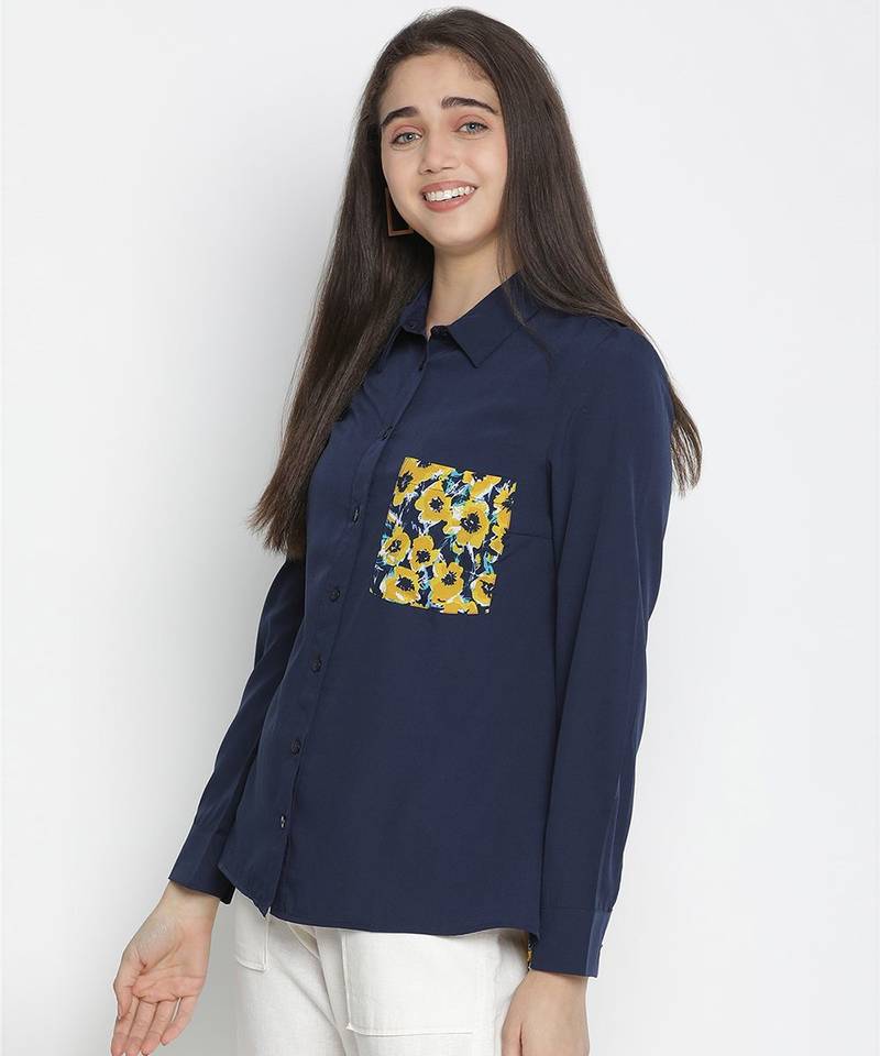 Bon Ton navy blue women Shirt