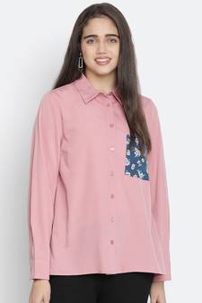 Modus pink colour women Shirt