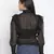 Verve solid black smocked women top