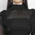 Verve solid black smocked women top