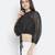 Flair BLimmer Black stylish women tie top