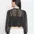 Flair BLimmer Black stylish women tie top