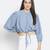 Graceious Blue dobby stylish women top