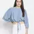 Graceious Blue dobby stylish women top