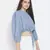 Graceious Blue dobby stylish women top