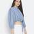 Graceious Blue dobby stylish women top