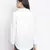 Feather solid white women top
