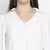 Feather solid white women top