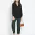 Sartorial solid black trendy women top