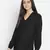 Sartorial solid black trendy women top