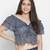 Blithe Blue color printed women crop top