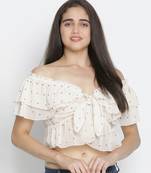 Sublime nude dot print women crop top