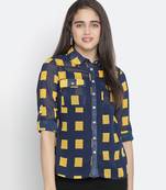 Meraki check print smart women Shirt