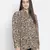 Sulit happy brown animal print women shirt