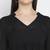 Gonzo solid black women dobby top