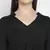 Gonzo solid black women dobby top