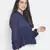 Bossy soild blue women top