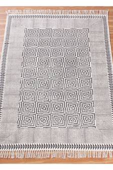 8x11 Ft Rug For Lounge Decor Handmade Cotton Dhurrie Area Rug Bohemian Kilims