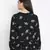 Malleate super black floral print women top