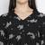 Malleate super black floral print women top