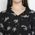 Malleate super black floral print women top