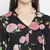 Chaklic Sleek black floral print women top