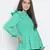 Ador solid green trendy smocked women top