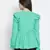 Ador solid green trendy smocked women top