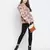 Crispy Brown floral print smocked women top