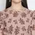 Crispy Brown floral print smocked women top