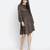 Rissser solid brown alluring women smocked dress