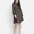 Rissser solid brown alluring women smocked dress