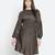Rissser solid brown alluring women smocked dress